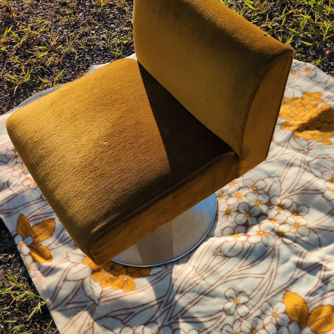 昭和レトロ モケット 1人掛け チェア①ソファ ベルベット ポップ アンティーク