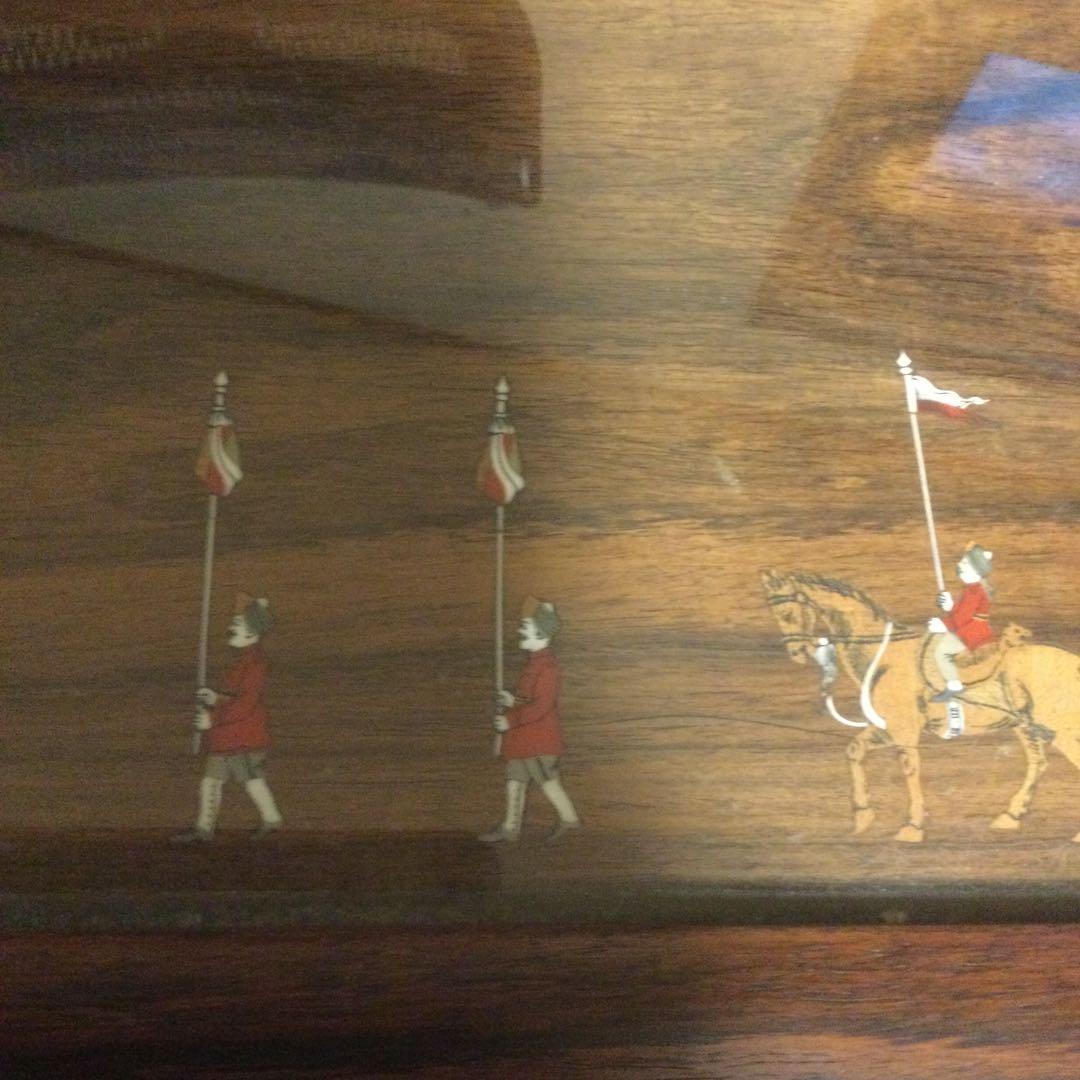 紫檀、唐木、インド製、大名行列のパネル