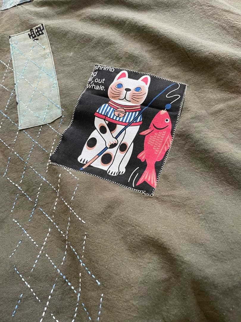 wfx3さま専用 古布 招き猫 セットアップ（大判風呂敷リメイク）