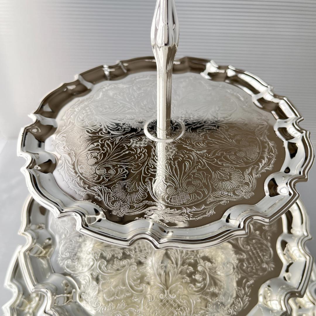 【QUEEN ANNE】 チッペンデールのケーキスタンド 3段