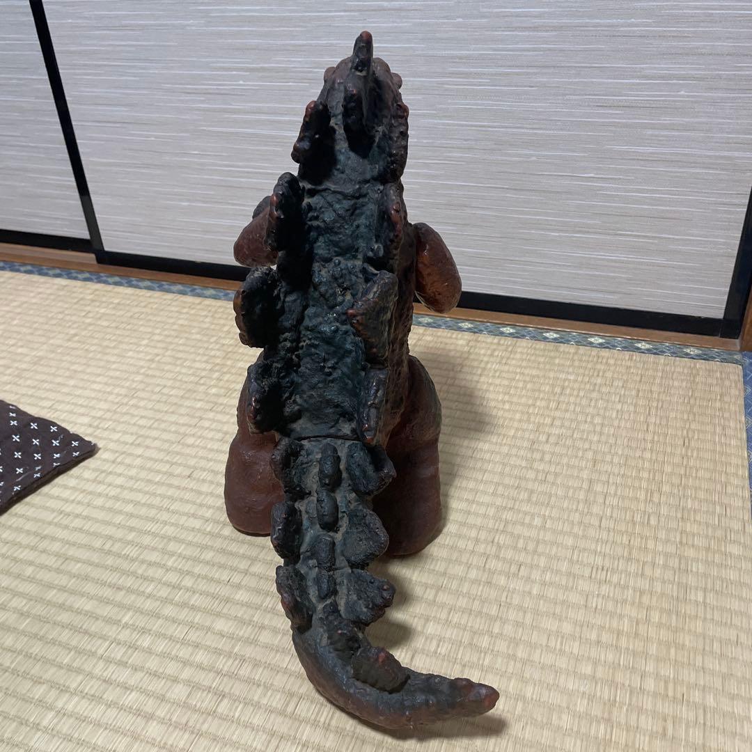マルサン 1970年製 ジャンク品特大キングゴジラ 灰色成型 ソフビ 38cm