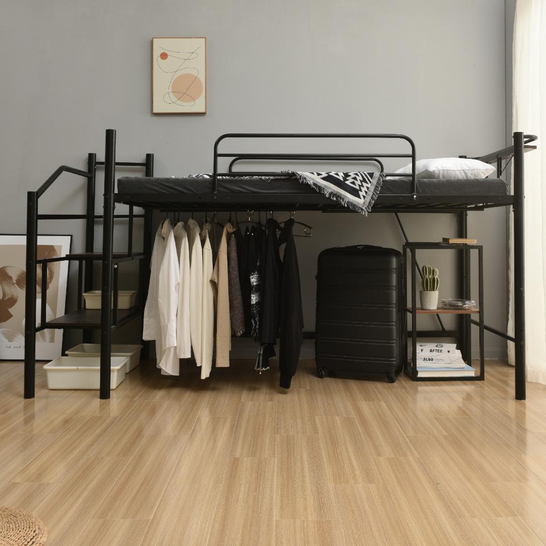 【パイプ床板・Sシングル】ロフトベッド パイプベッド シングル 耐荷重150kg