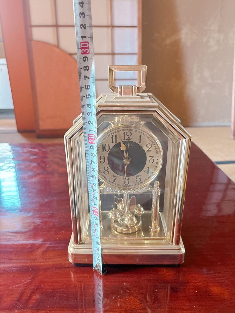 骨董品 時計 SEIKO 回転飾りつき からくり時計