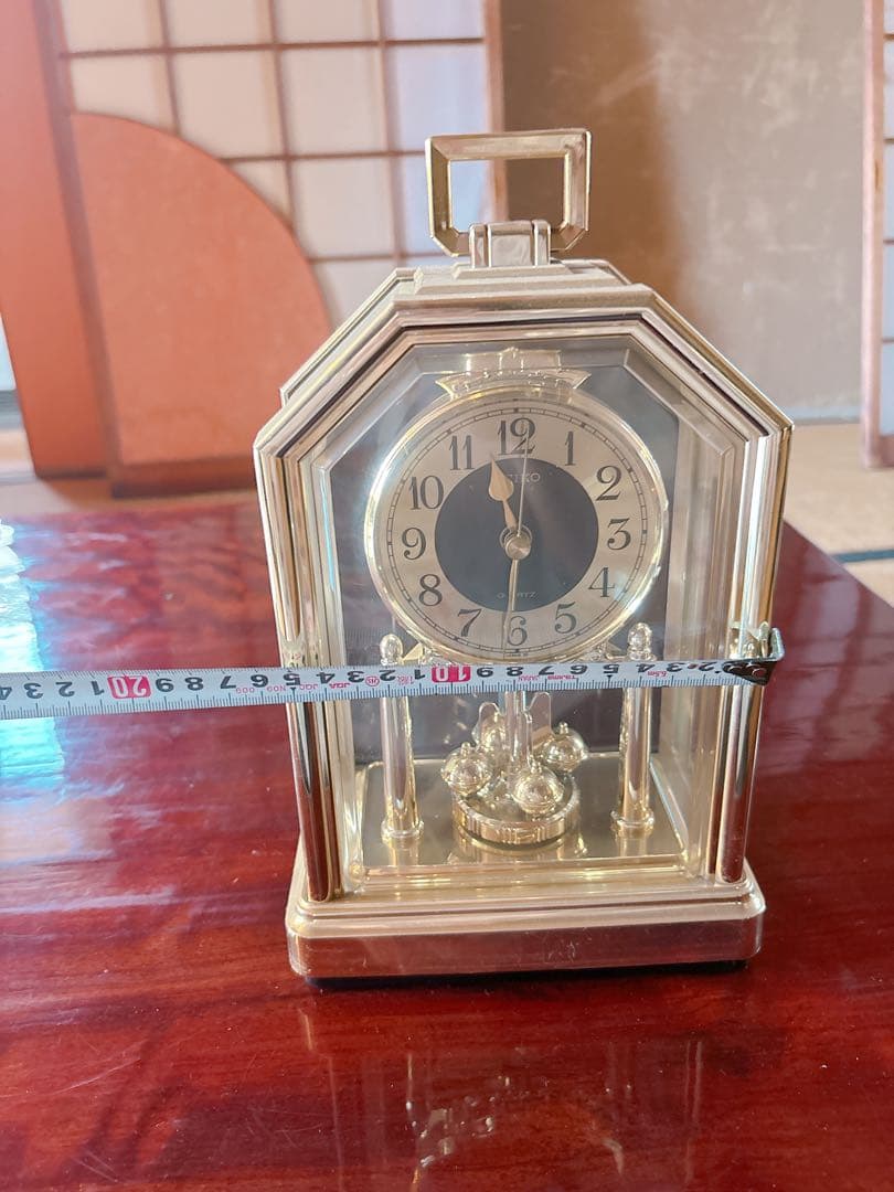 骨董品 時計 SEIKO 回転飾りつき からくり時計