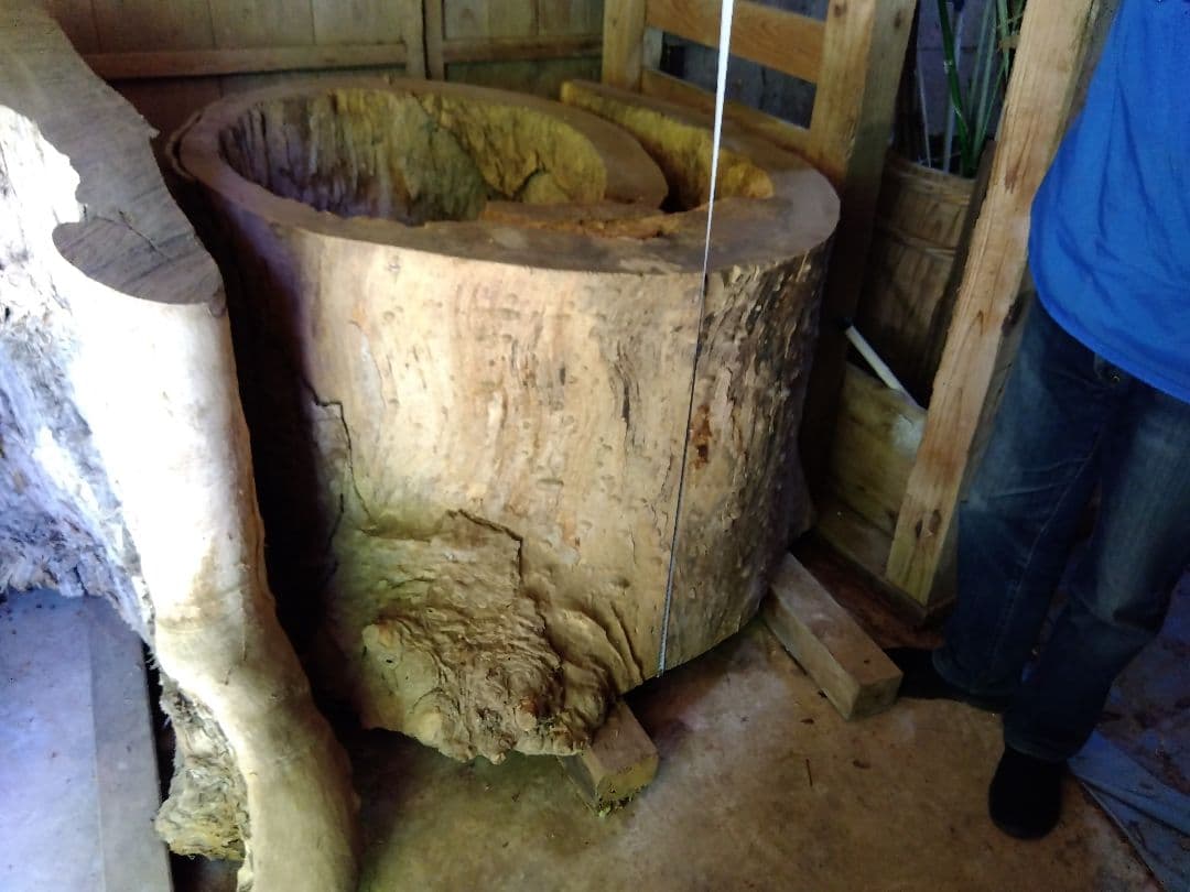 欅天然木の丸太　インテリア用