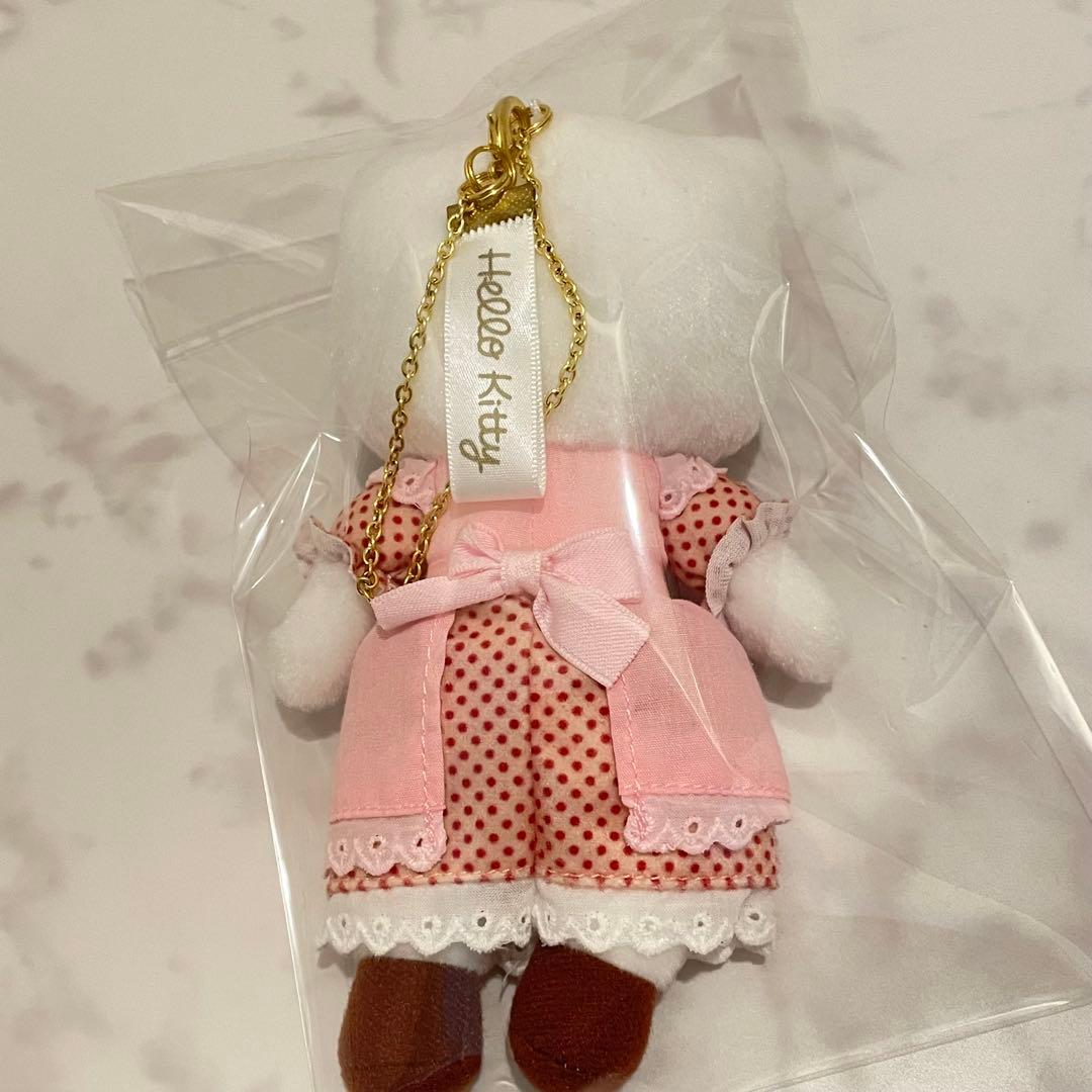 ハローキティ展 マスコットホルダー エプロン キティ ぬいぐるみ