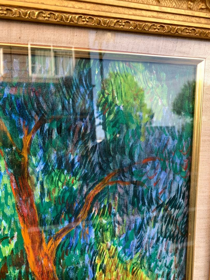 馬の油彩画 12号　深澤孝哉　題　馬のいる風景（ロンシャン）