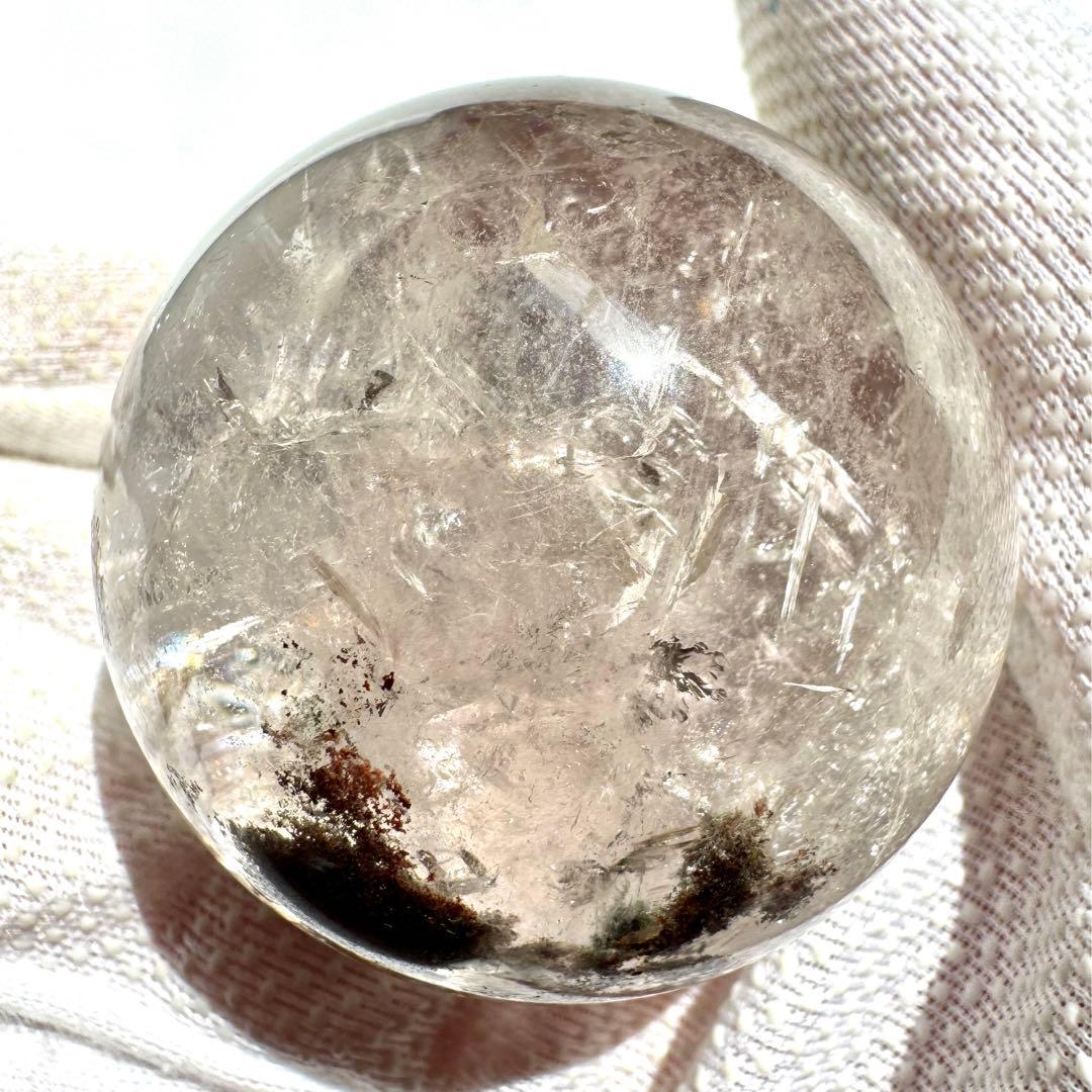 ガーデンクォーツ 苔&虹入りスフィア 49mm