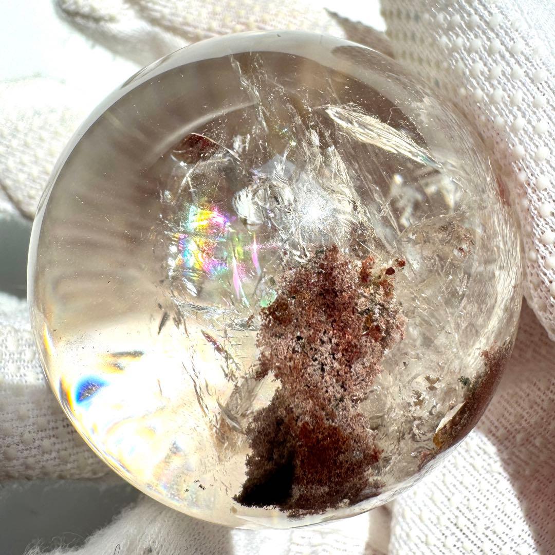 ガーデンクォーツ 苔&虹入りスフィア 49mm