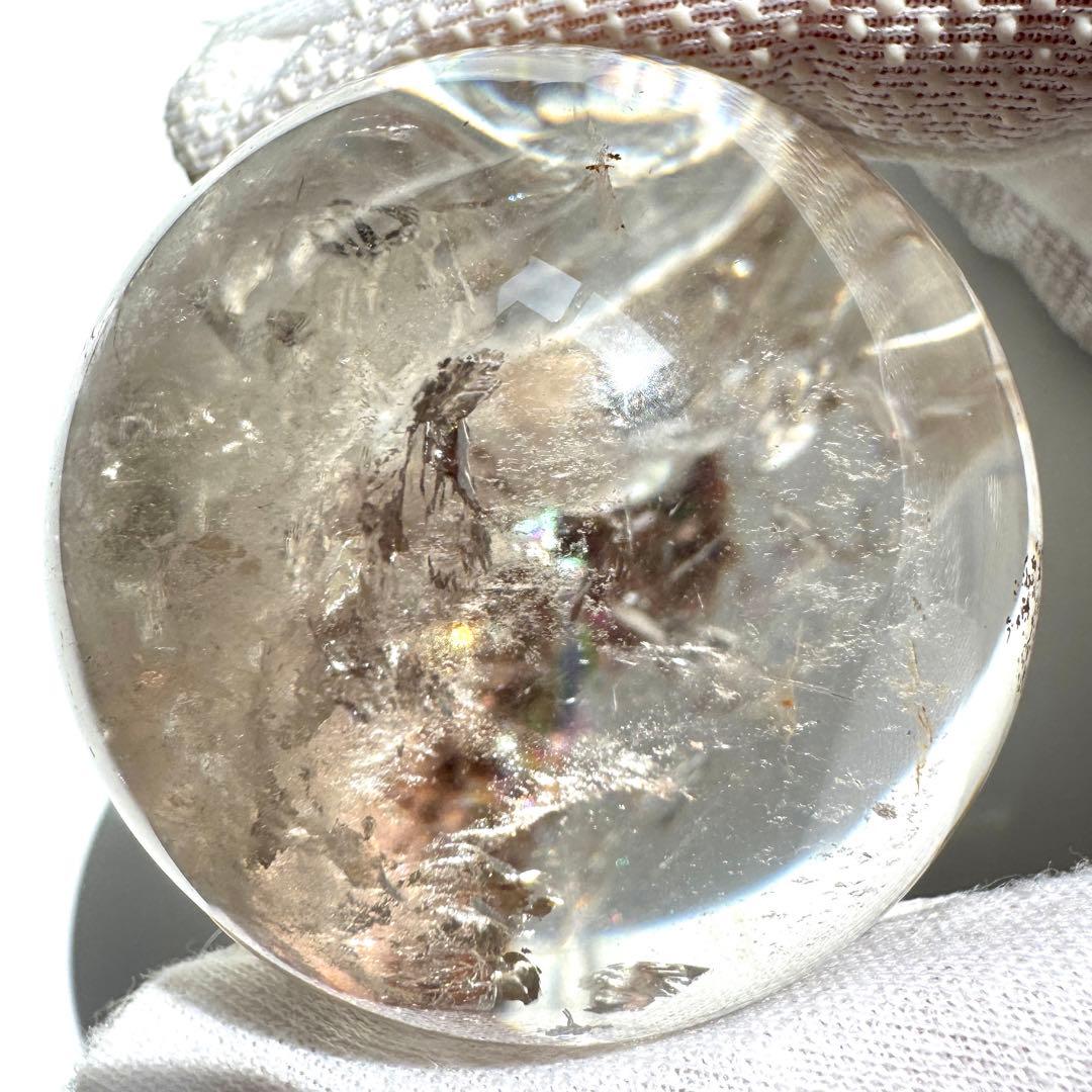 ガーデンクォーツ 苔&虹入りスフィア 49mm