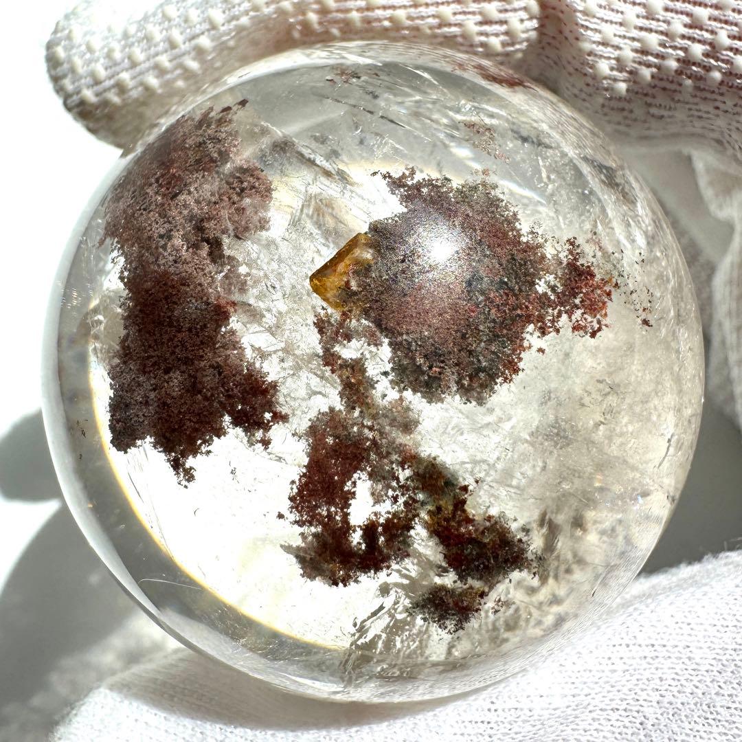 ガーデンクォーツ 苔&虹入りスフィア 49mm