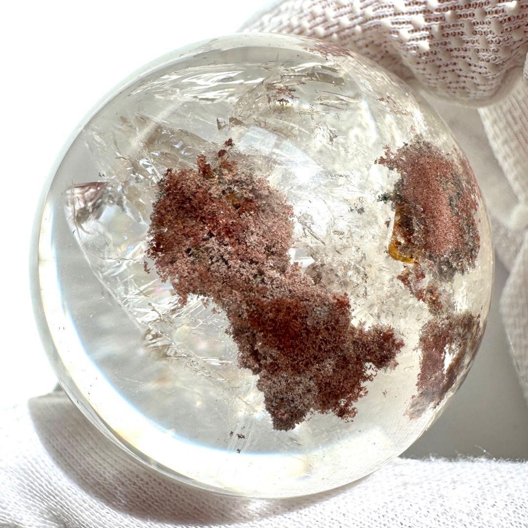 ガーデンクォーツ 苔&虹入りスフィア 49mm