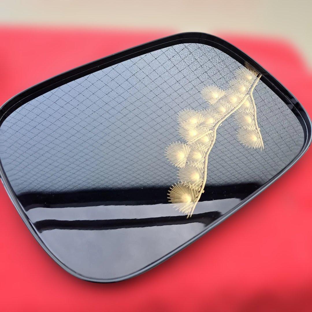 【輪島塗　老舗大雅堂　おもてなし揃】布着本堅地　枝松沈金　鏡面　黒塗　長期保管品