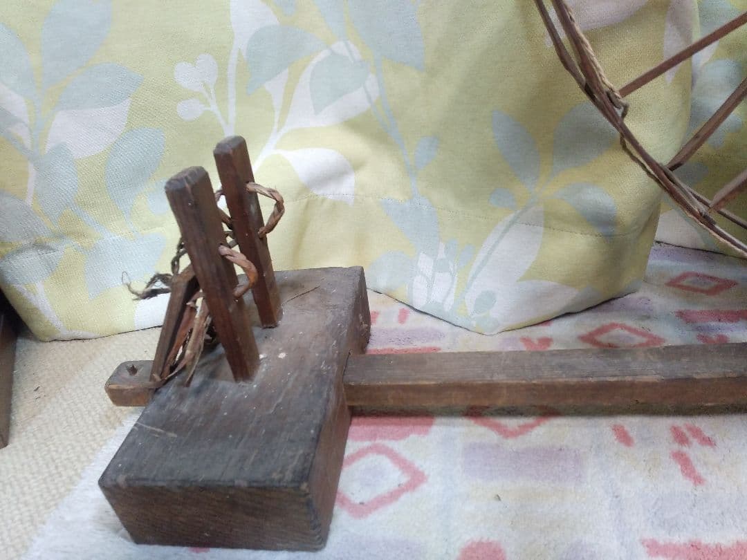 糸車 骨董品 アンティーク 昭和レトロ 和風インテリア品 現地受渡