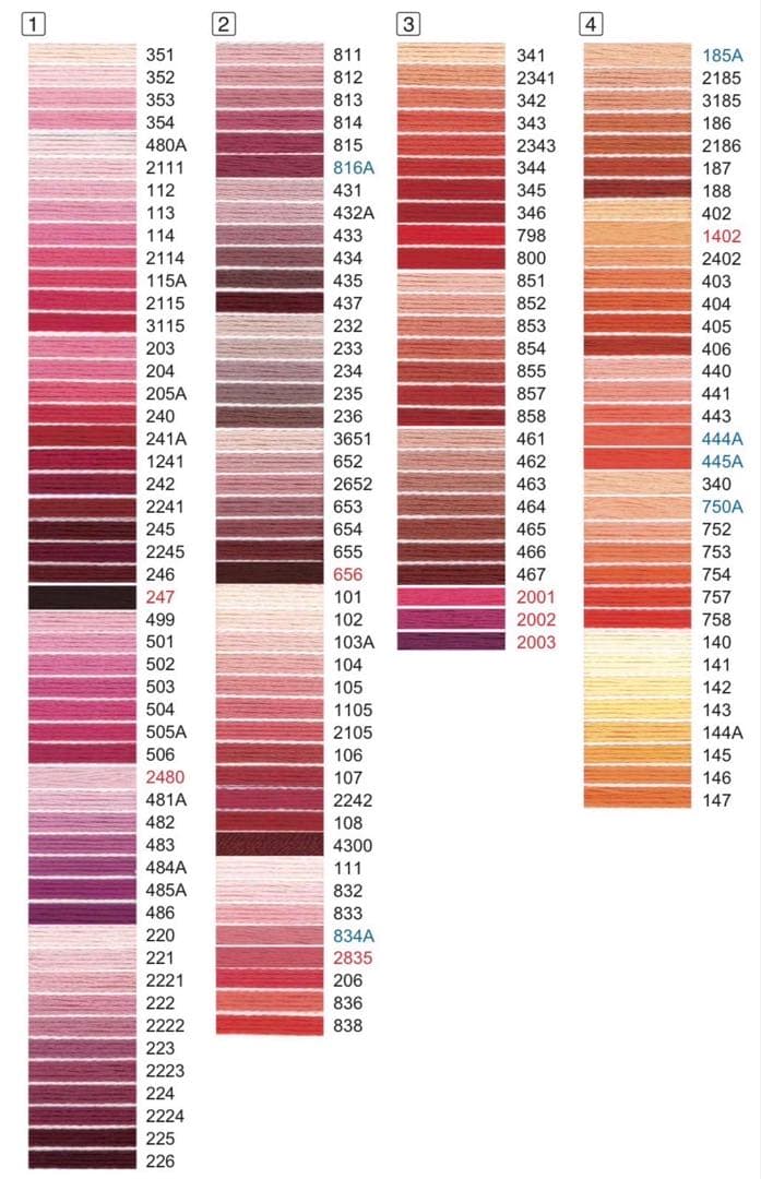 推しぬい 刺繍糸 サンプル一覧 ①