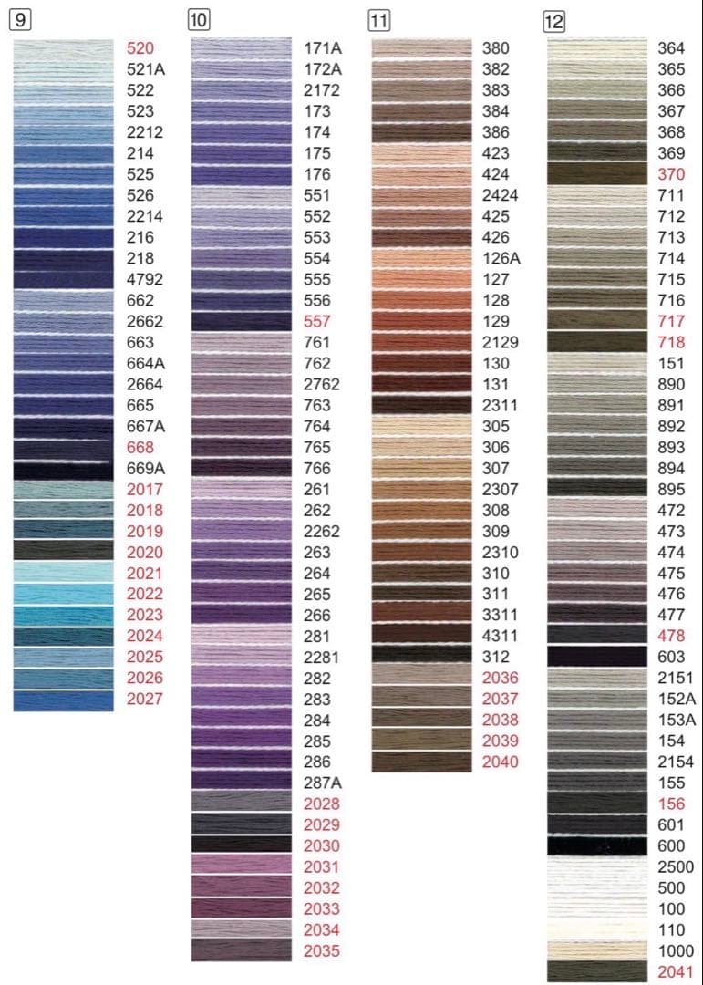 推しぬい 刺繍糸 サンプル一覧 ①