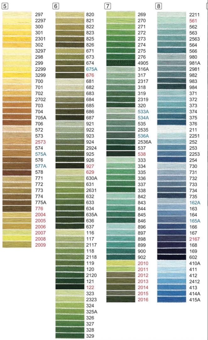 推しぬい 刺繍糸 サンプル一覧 ①