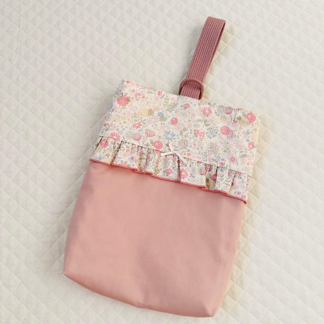 ハンドメイド 入園入学 レッスンバッグ 花柄 ピンク 女の子 体操服袋