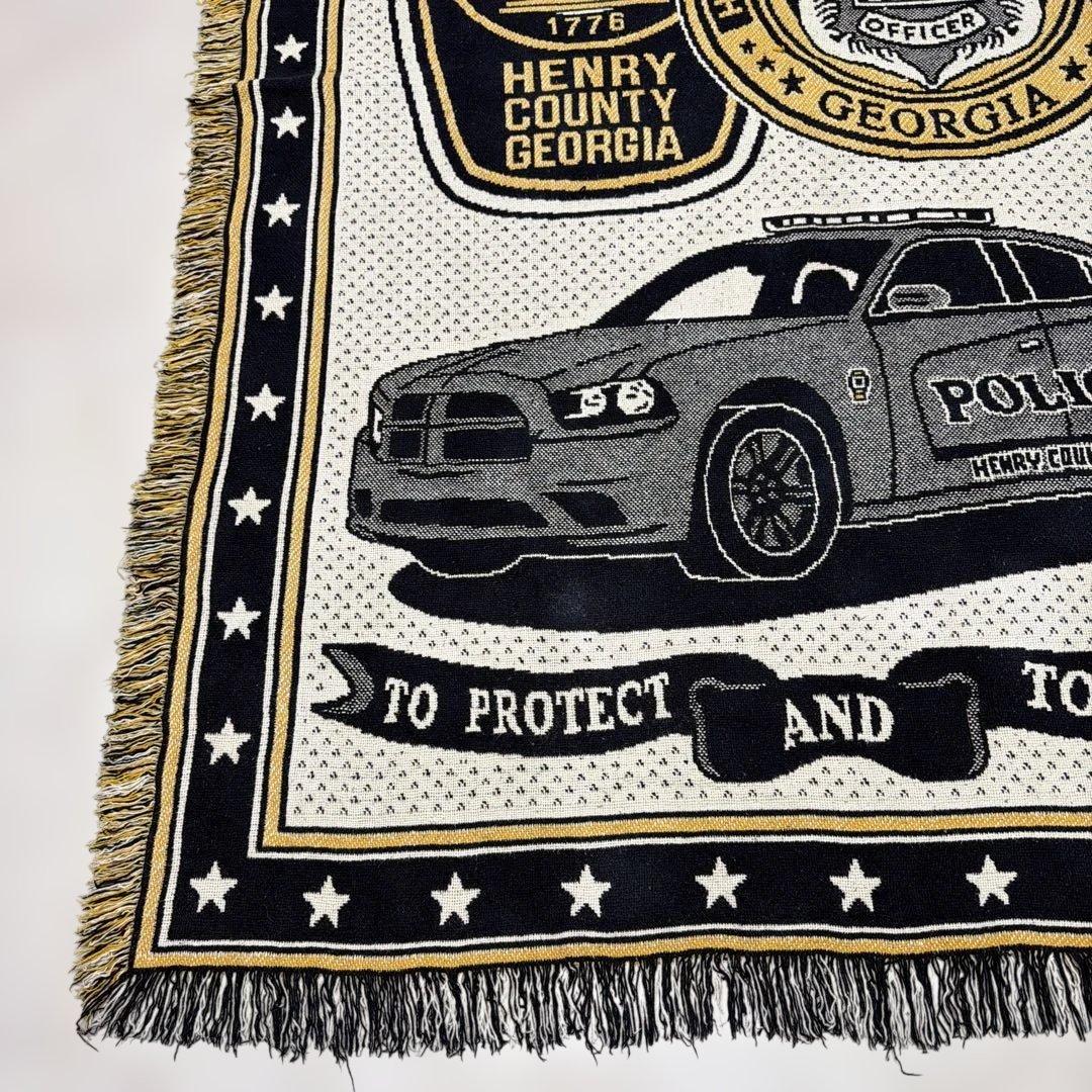 警察 ダッジ マルチカバー ソファカバー ヴィンテージラグ 175x115