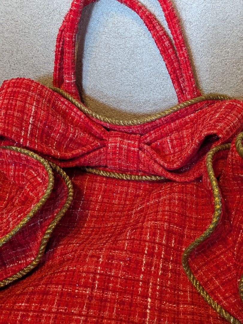 VORAVAJ BANGKOK フェアトレードバッグ　レッド ft-2