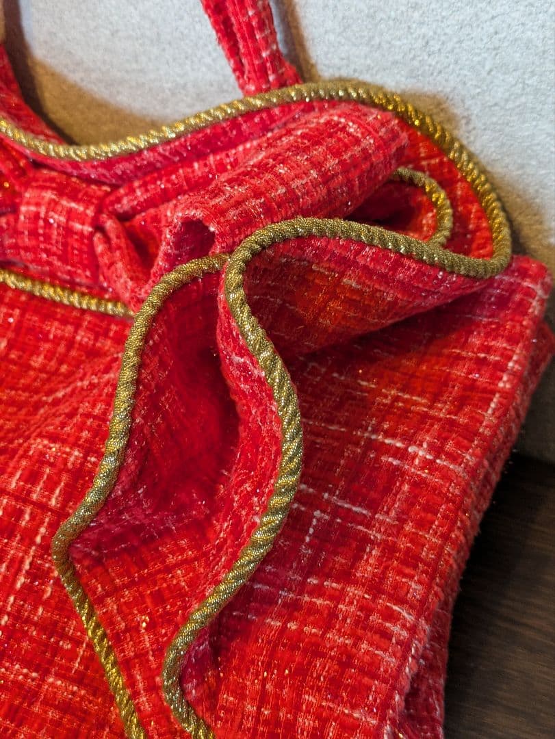 VORAVAJ BANGKOK フェアトレードバッグ　レッド ft-2