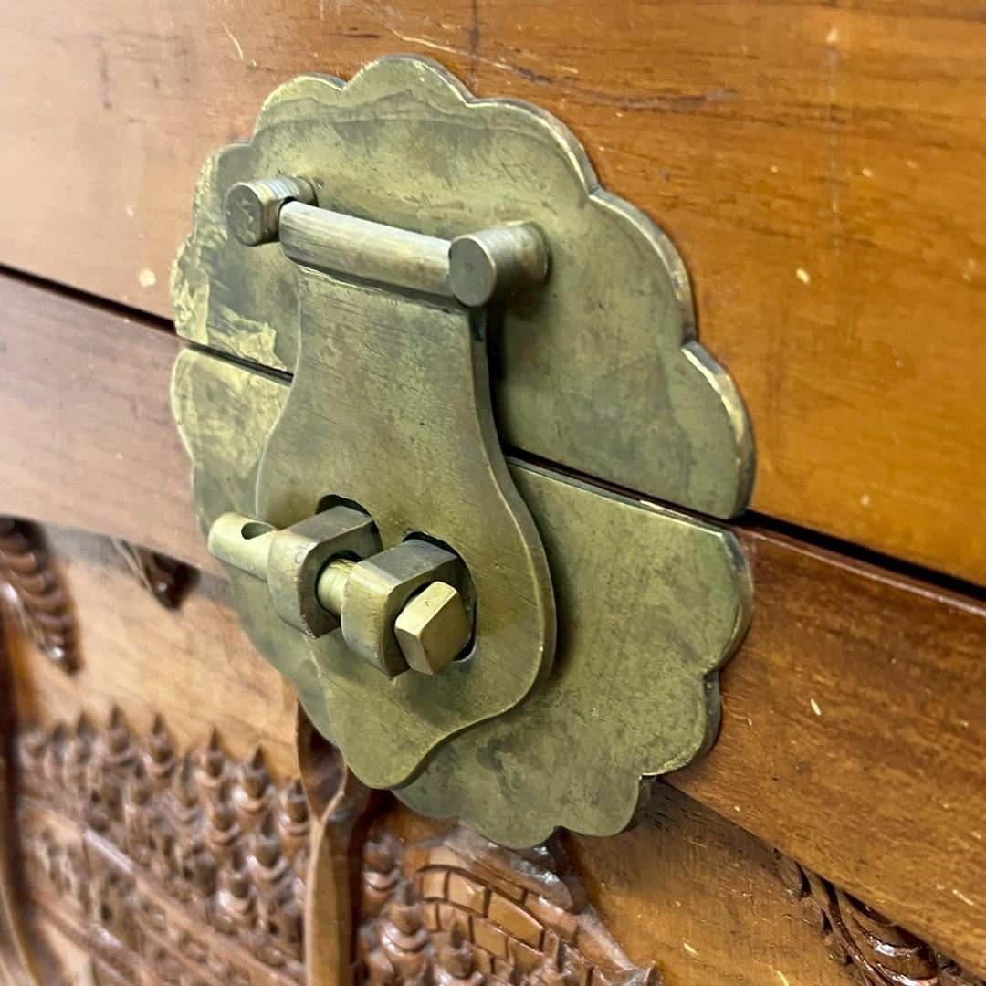 楠材つづら アンティーク 収納ボックス 木製 彫刻 収納箱 W800 - メルカリ