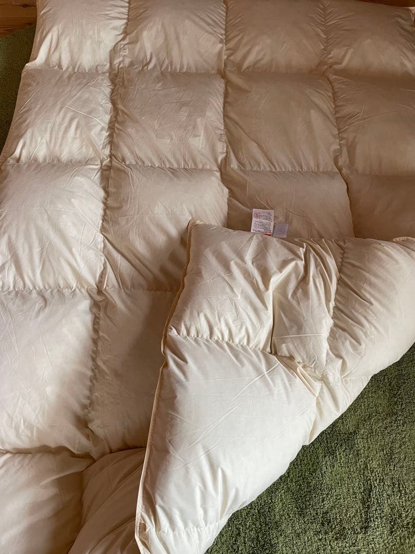 【エコダウン使用】羽毛布団　シングル　150×210 1.5kg カバー付きB