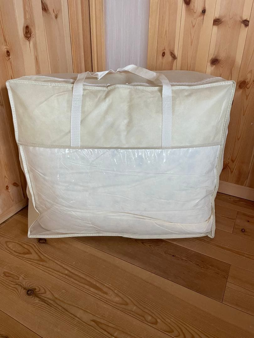 【エコダウン使用】羽毛布団　シングル　150×210 1.5kg カバー付きB