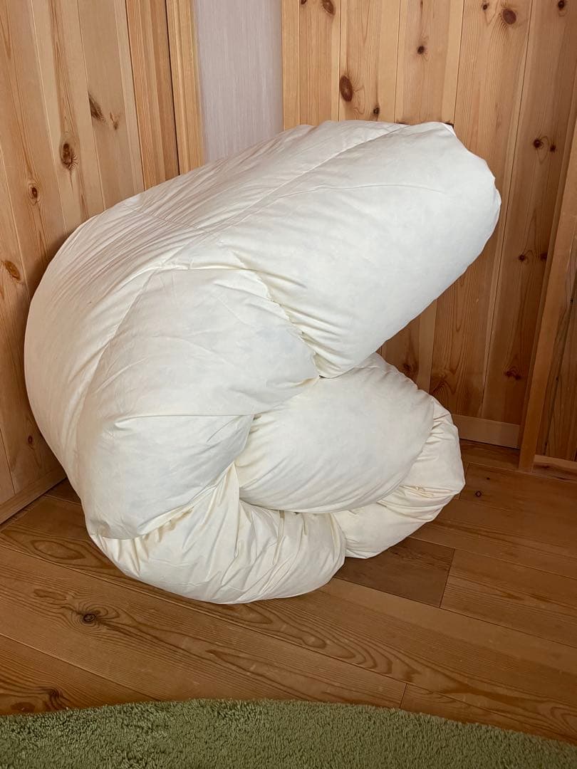 【エコダウン使用】羽毛布団　シングル　150×210 1.5kg カバー付きB