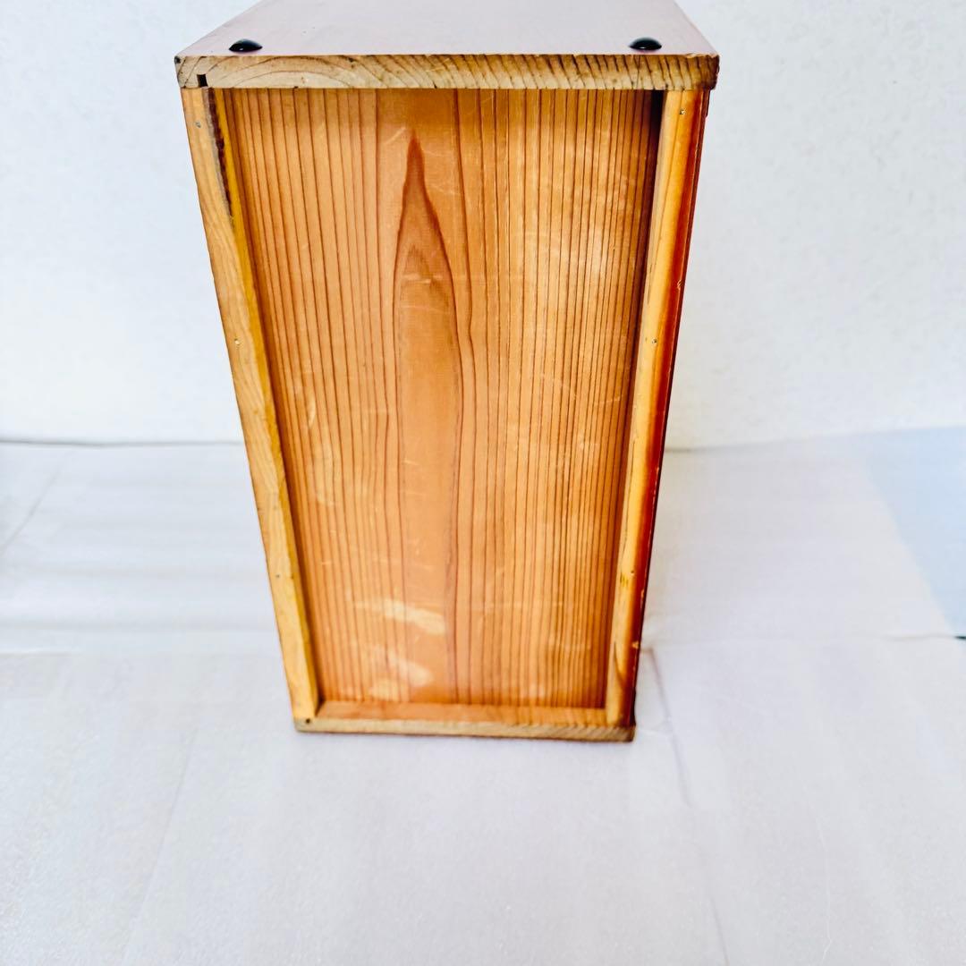 美品 天然木 小箪笥 3段 卓上収納 内装・縁起の良い赤 時代家具 アンティーク