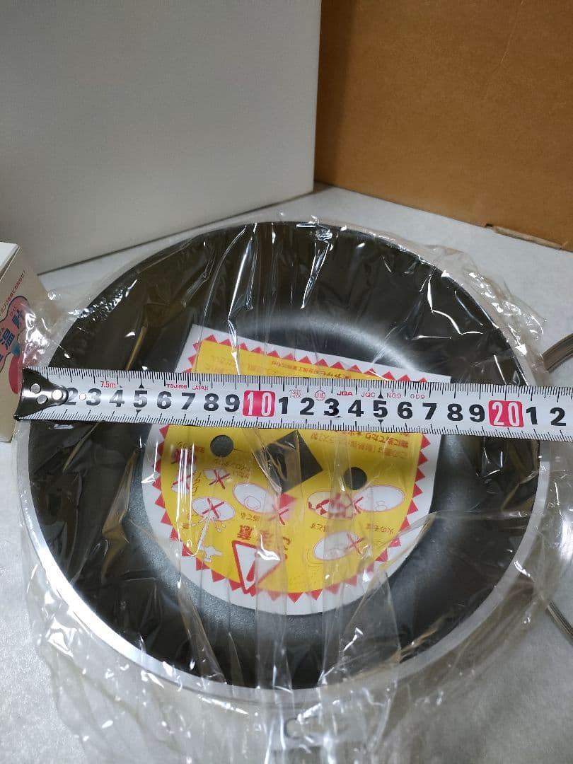 【未使用】　アサヒ軽金属　22オールパン　フライパン　ガラス蓋　適温計付き