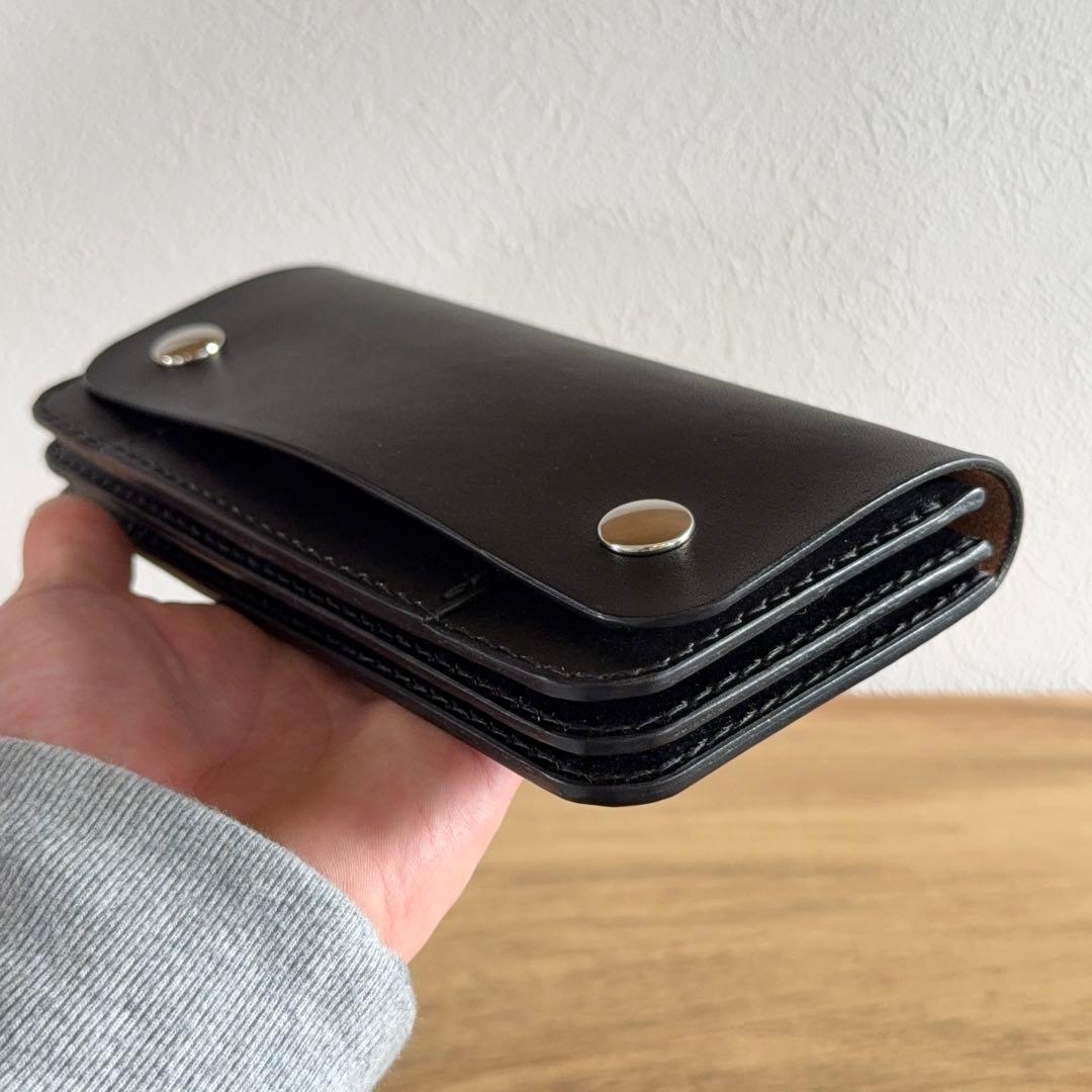 栃木レザー 茶芯 42talon トラッカーウォレット Black edge