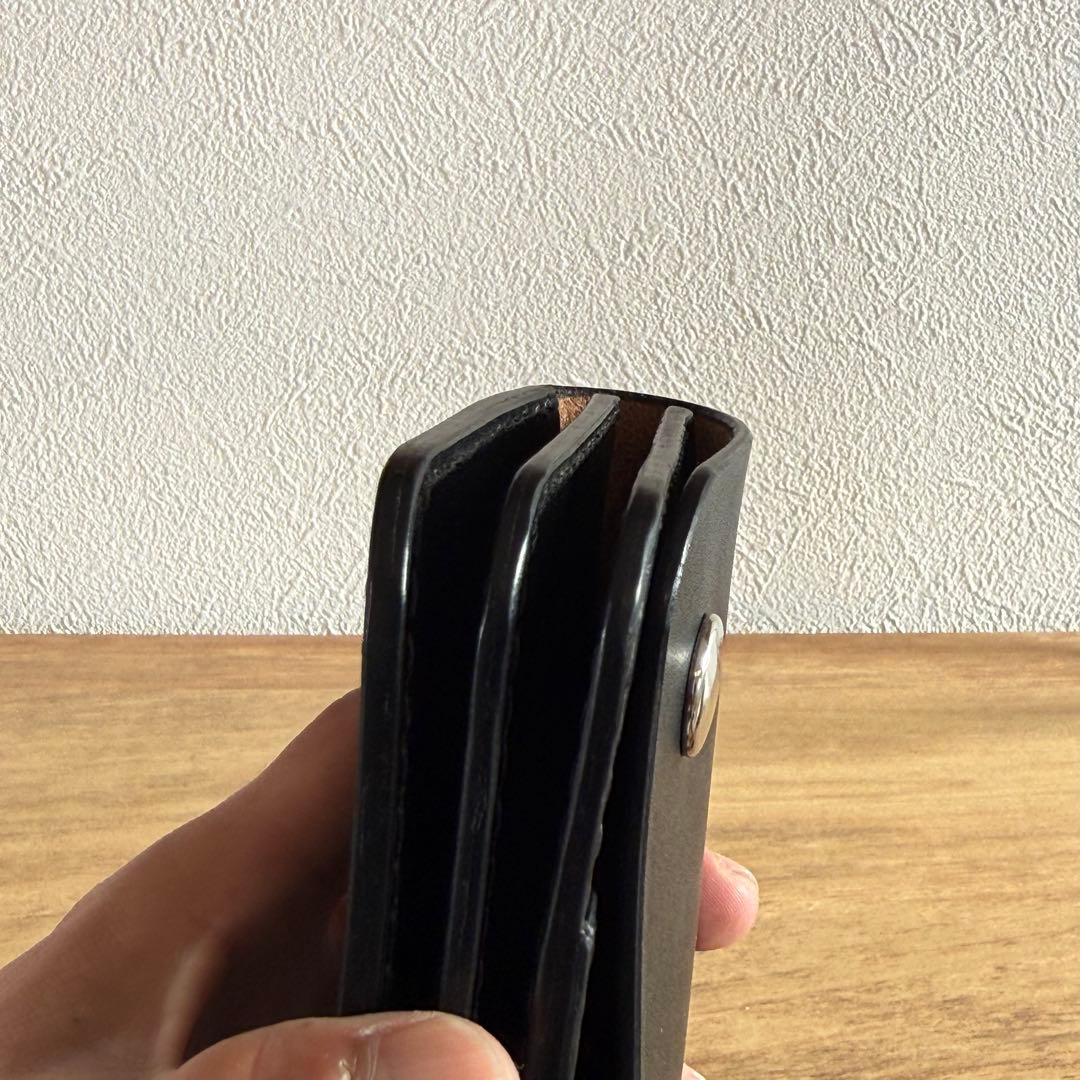 栃木レザー 茶芯 42talon トラッカーウォレット Black edge