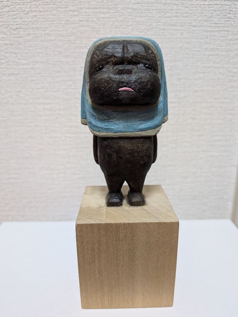 置き物木彫り人形　フレンチブル　最終値下げ