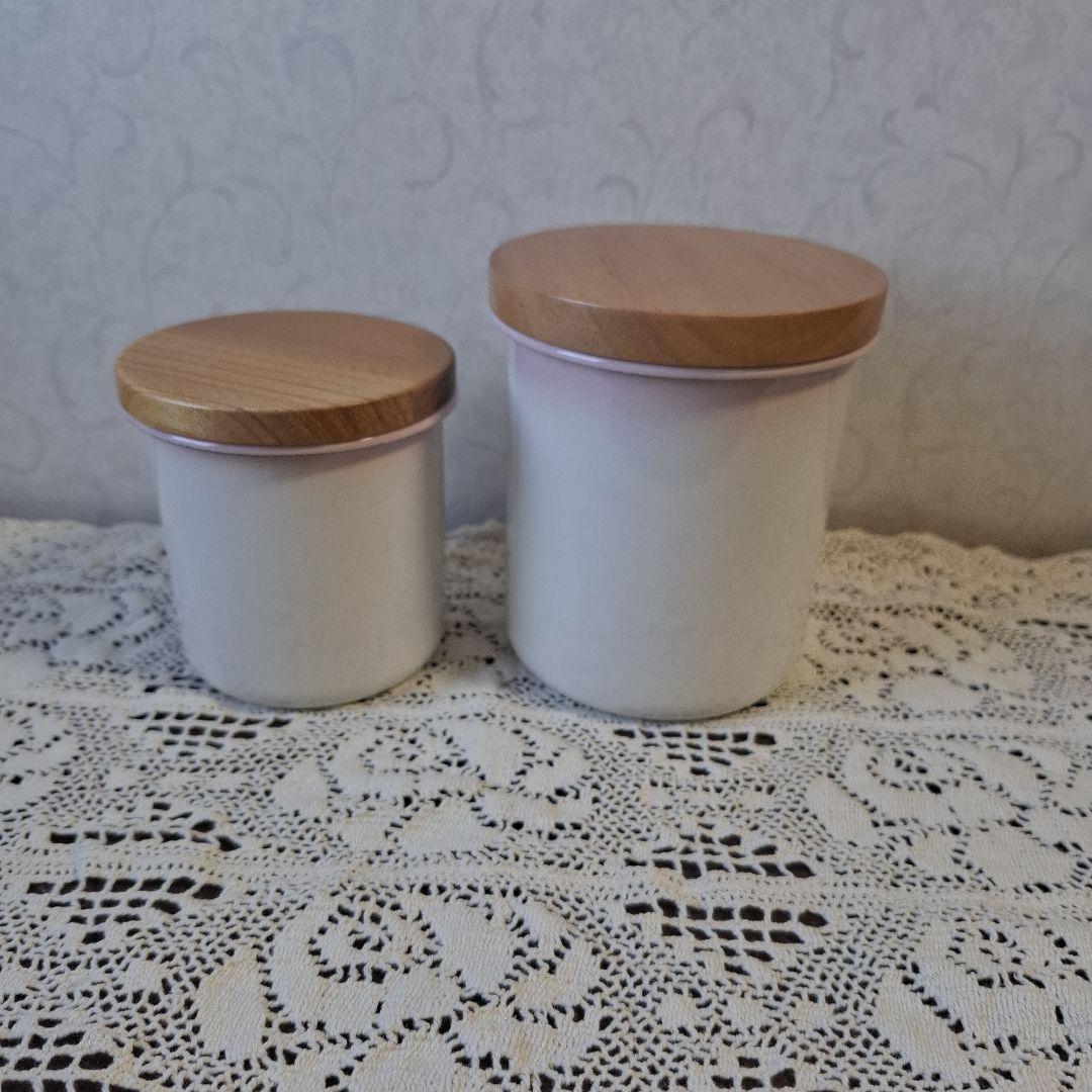 イマン　ダイアナローズ　ホーロー木蓋キャニスターAW S.Mサイズセット