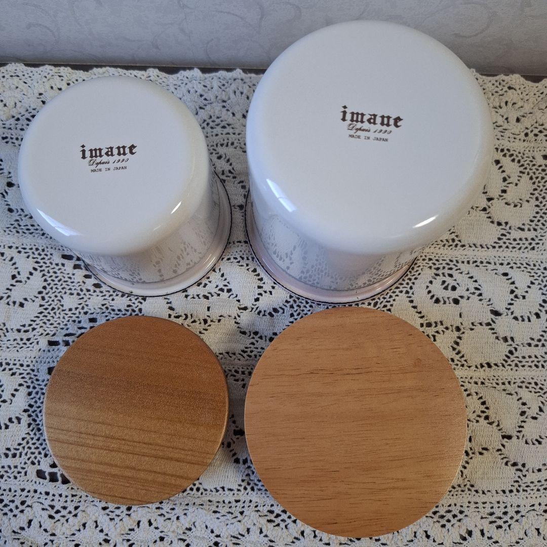 イマン　ダイアナローズ　ホーロー木蓋キャニスターAW S.Mサイズセット