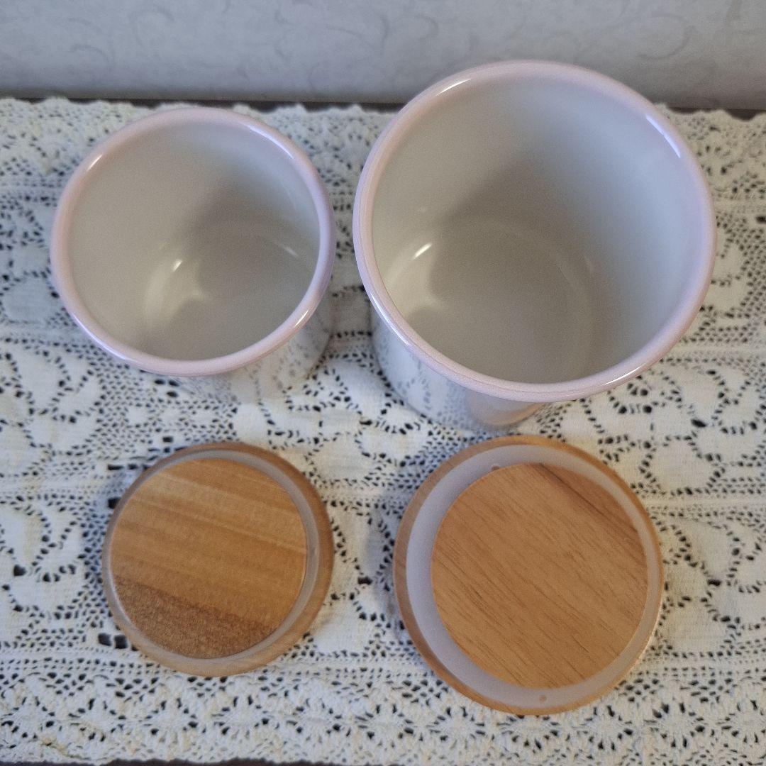 イマン　ダイアナローズ　ホーロー木蓋キャニスターAW S.Mサイズセット