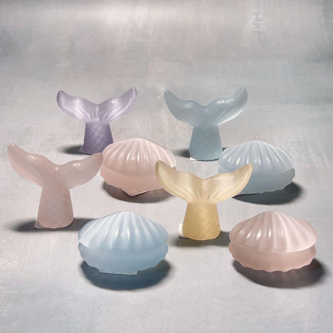 iro.ayame セレナイト シェル＆尾びれカービング 8点セット