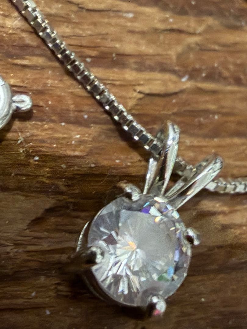 御売約御礼　925刻印のペンダントネックレス+ギミック二連ネックレス＋SVピアス