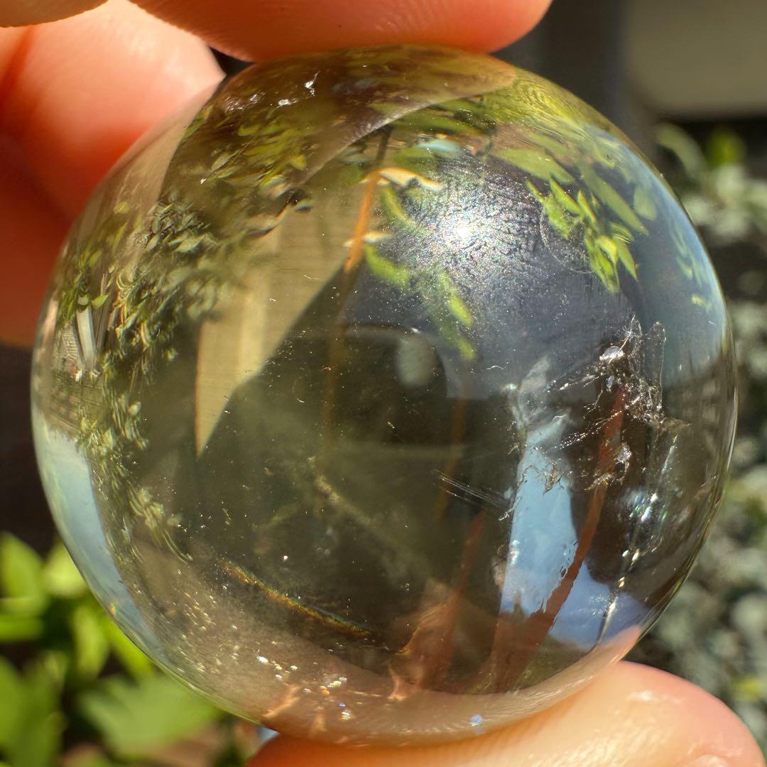 高品質　シトリン スフィア　台座付き　黄水晶　丸玉　36.2mm 非加熱　自然石