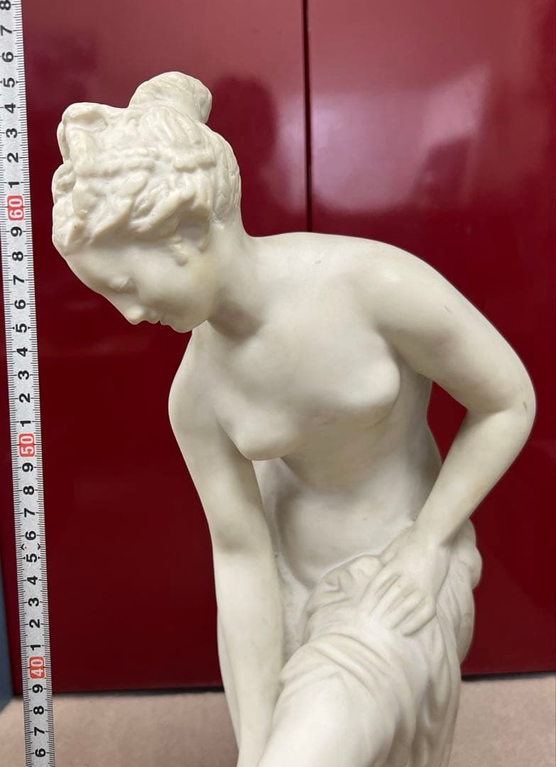 大理石 女性裸婦像 高さ65.5㎝/17.4㌔ 東Y7-1020☆1Fの通販はau PAY