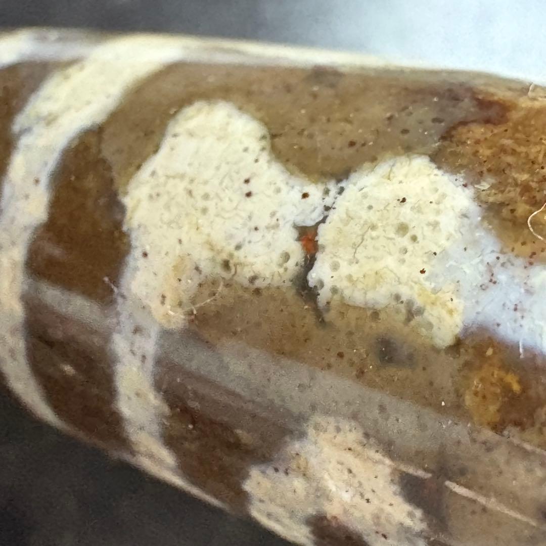 紅朱砂 五眼天珠 ネックレス　九頁岩