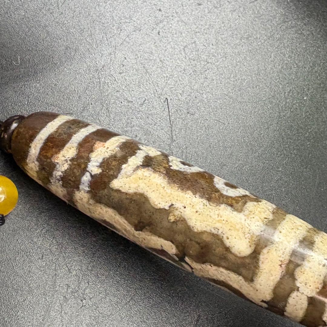 紅朱砂 五眼天珠 ネックレス　九頁岩