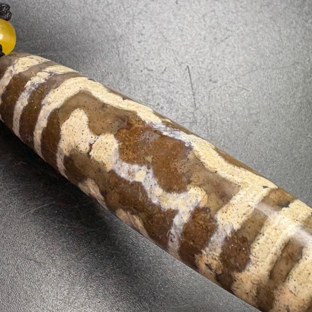 紅朱砂 五眼天珠 ネックレス　九頁岩