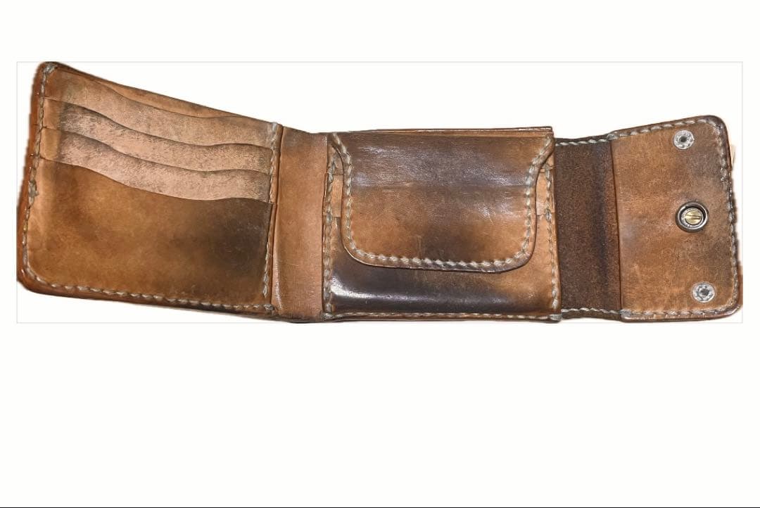 レザー 財布 スタッズ　ヴィンテージ　ウォレット　カスタム