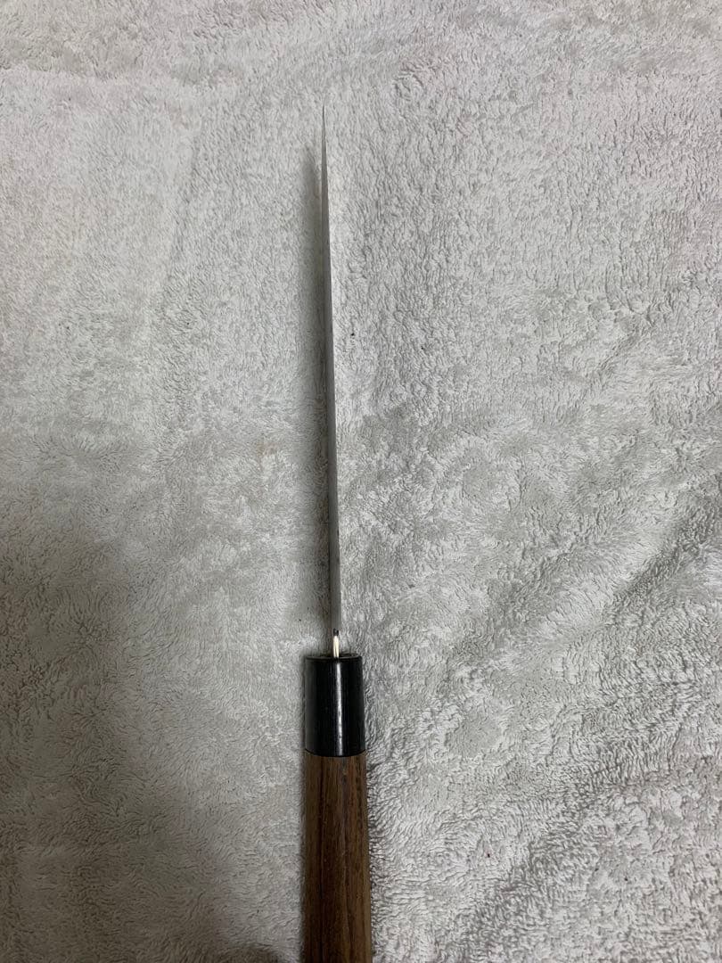 刀舟　和包丁　三徳包丁　ダマスカス風　木柄