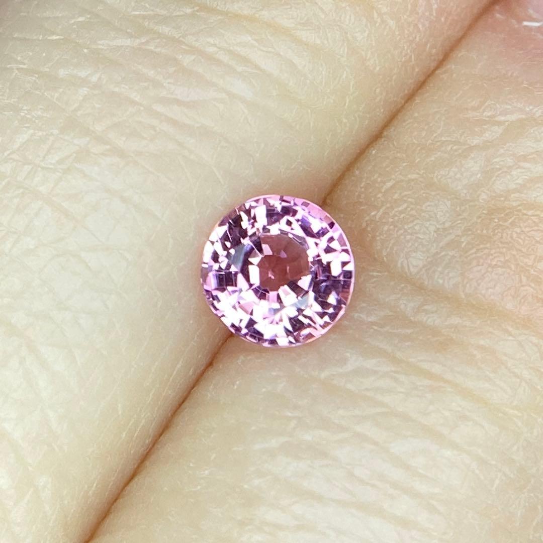 (418)鑑付　非加熱　パパラチアサファイア　ルース　0.424ct