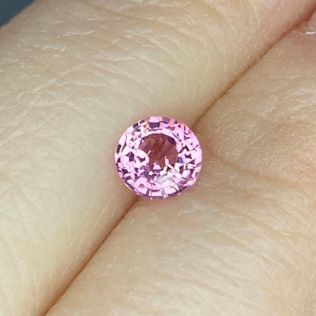 (418)鑑付　非加熱　パパラチアサファイア　ルース　0.424ct