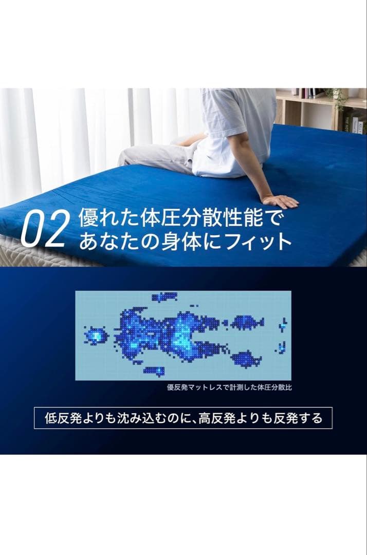 エムリリー 優反発 マットレス セミシングル 厚さ11cm