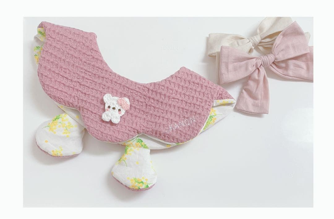 ハンドメイドスタイ　うさみみセーラースタイ　佐藤family様